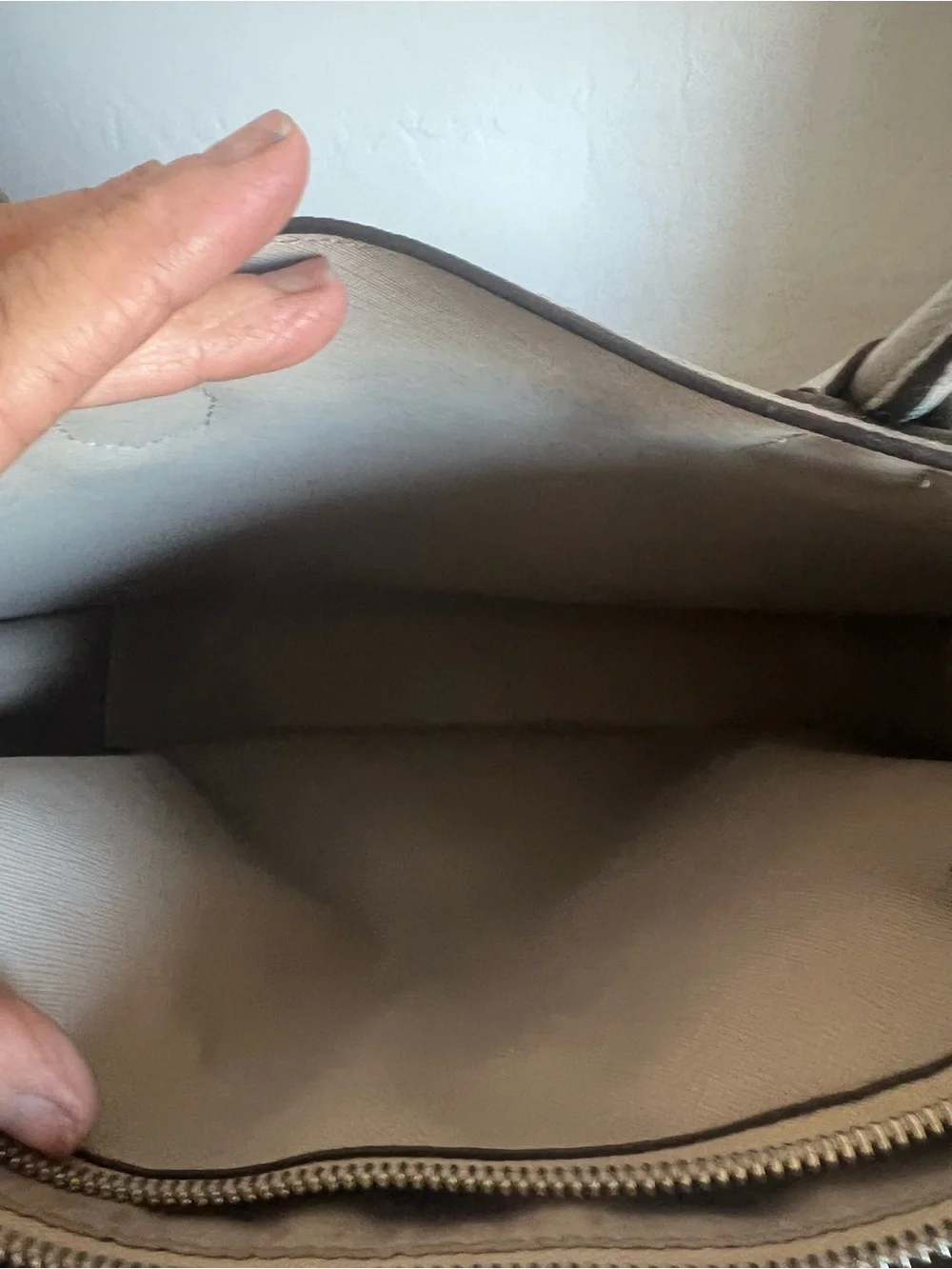 Michael Kors Metallic Silver Pebbled Leather Satchel